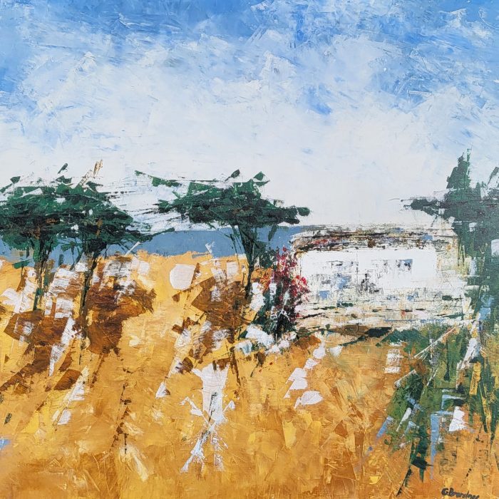 Haus am Meer, 100x100cm
